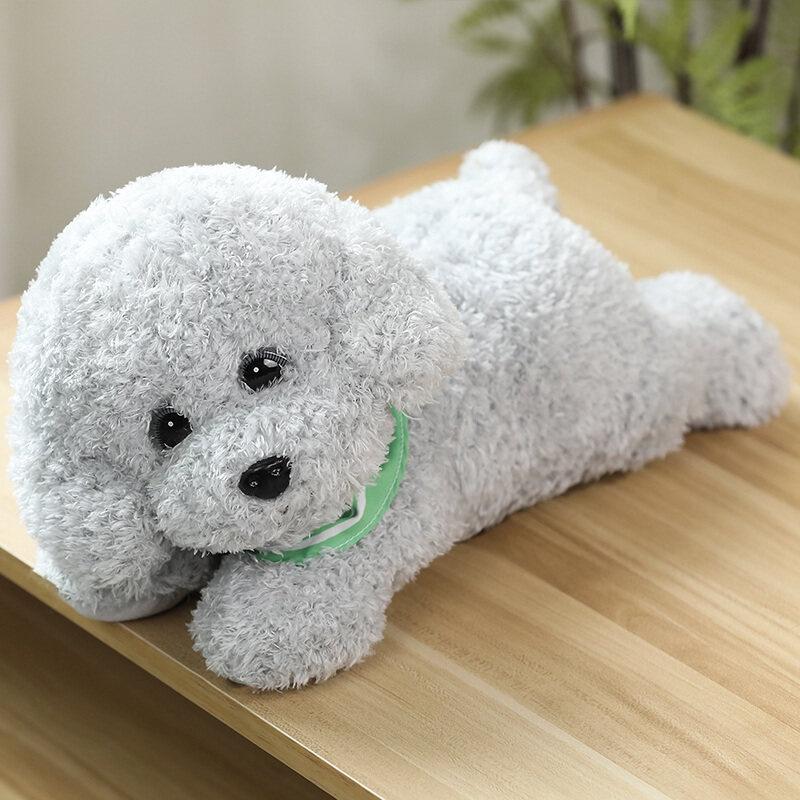 

Cute Teddy Dog Plush Toy With Seaweed Fluff And Scarf Design Perfect Gift For Girls