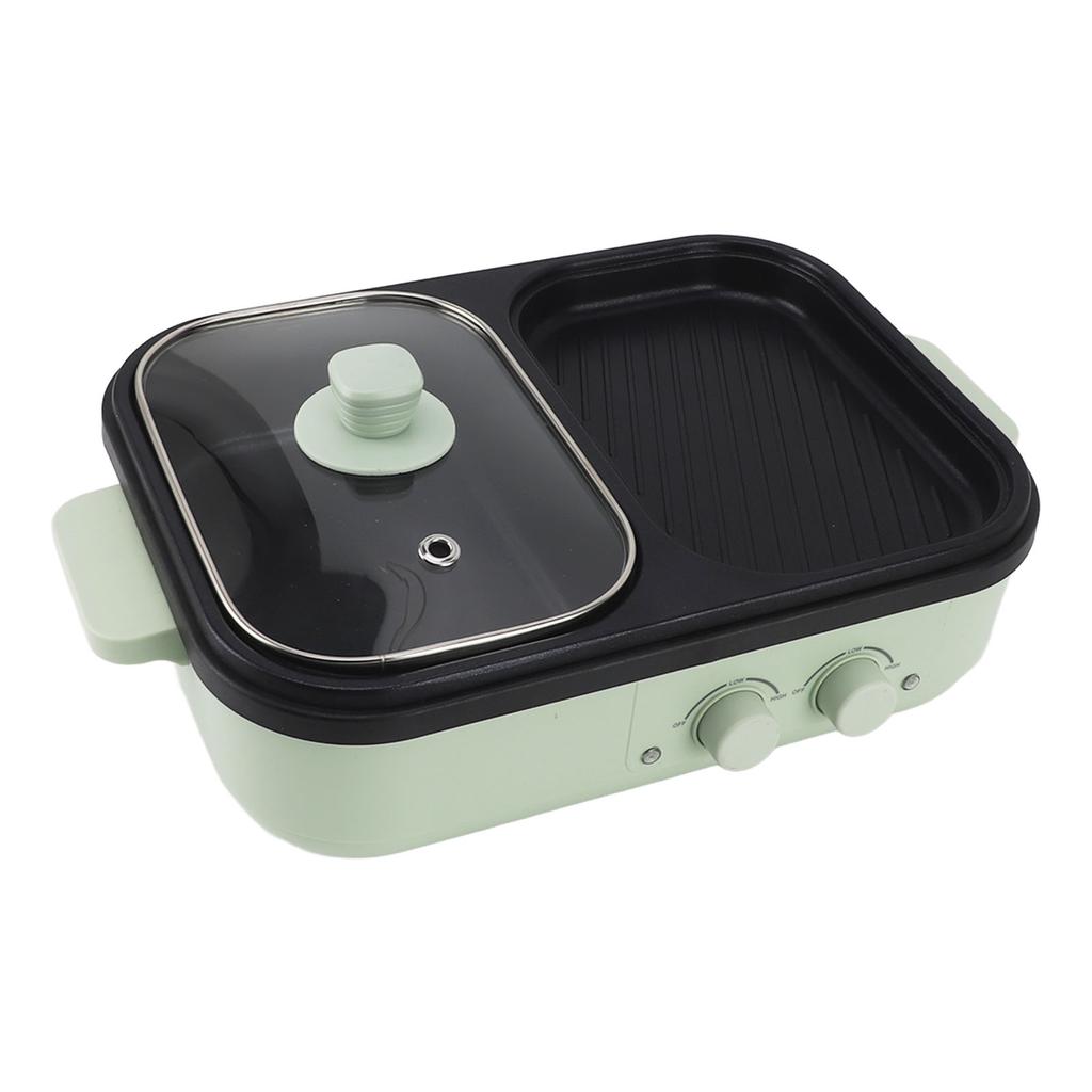 1300W elektrický vařič s přepážkou Nepřilnavý oboustranný elektrický hrnec na smažení varný hrnec pro