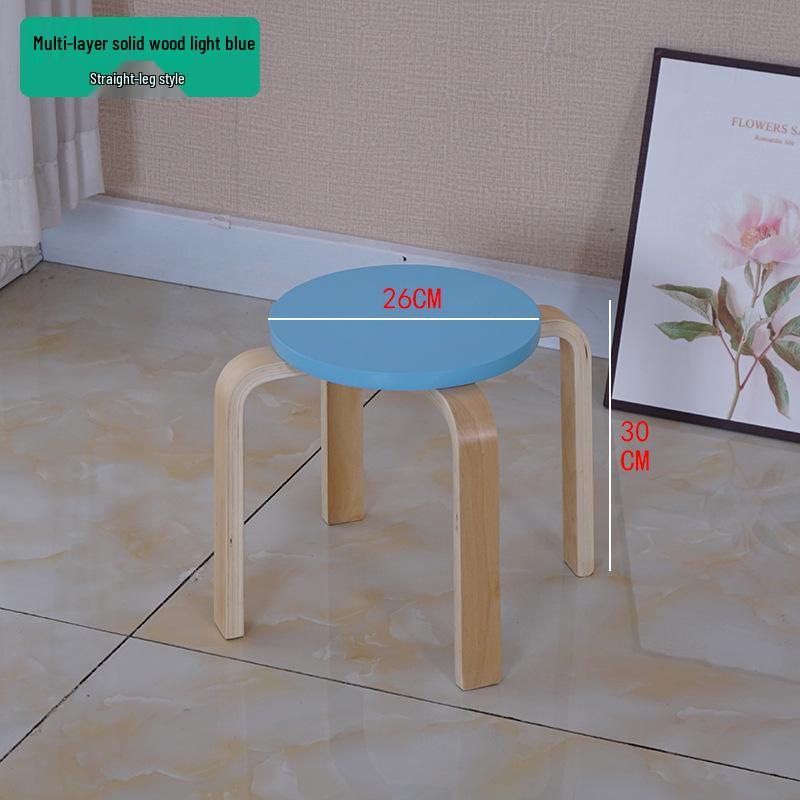 Solid Wood Stool - High & Low Styles: Commercial, Dining, Low, Simple, Adult Bentwood