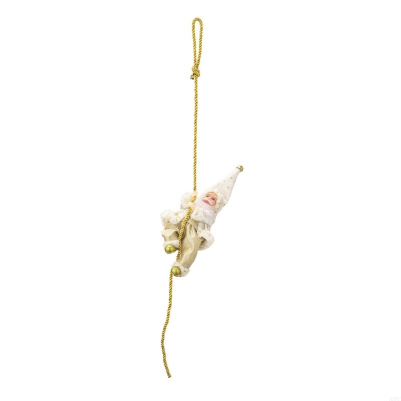 

Christmas Santa Hanging Figure With Rope Santa Clause Resin Hanging Decorations For Door Window Holiday Party Decoration X3UC золотий