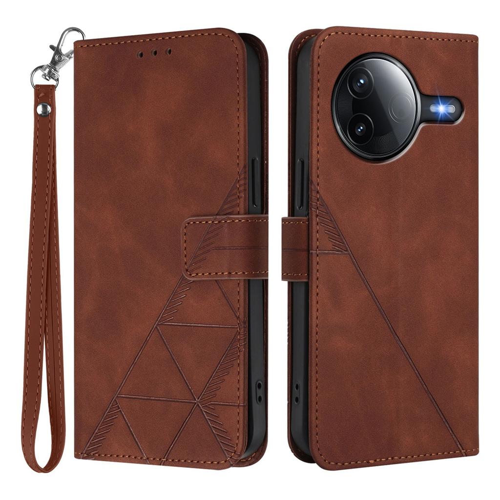For Xiaomi Redmi K80 5G/Xiaomi Poco F7 Pro 5G Leather Case with Hand Strap Wallet Stand Phone Cover