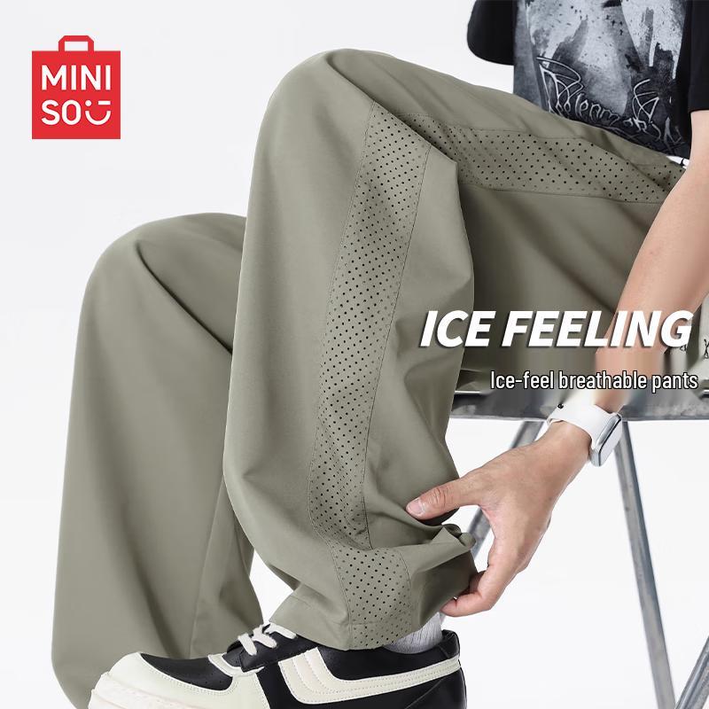 

MINISO Men s Summer Outdoor Breathable Straight-Leg Casual Pants 2XL