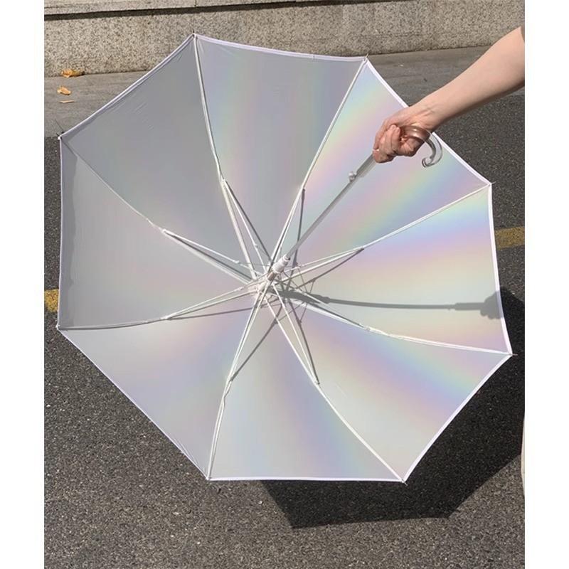 Style Korean Trendy Aurora Series Umbrella For Women Handle Long