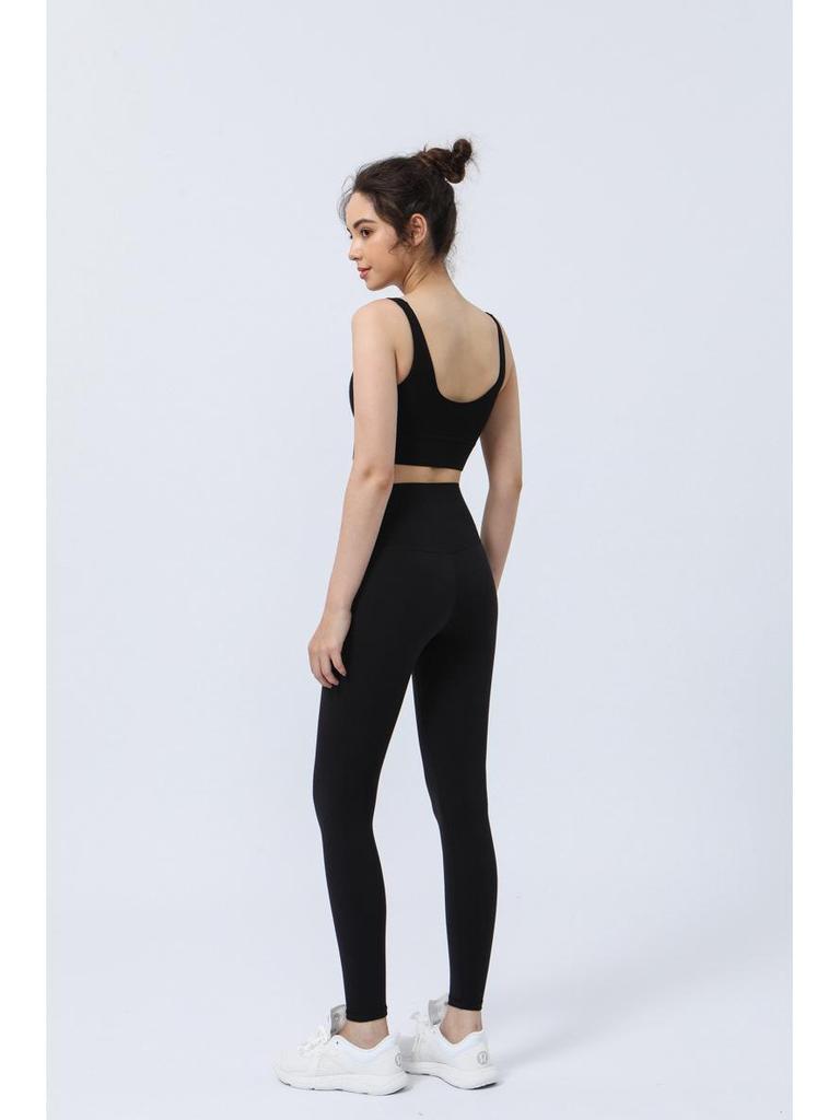 High Waist No-Line Yogahose, Damen Hüfthebend Nude-Feel, Nicht-Pilling Fitness Leggings