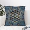 VIKAMA Flower of Life Mandala Pillowcase Washable Living Room Sofa Cushion Cover Bedroom Car Pillowcase Home Decoration