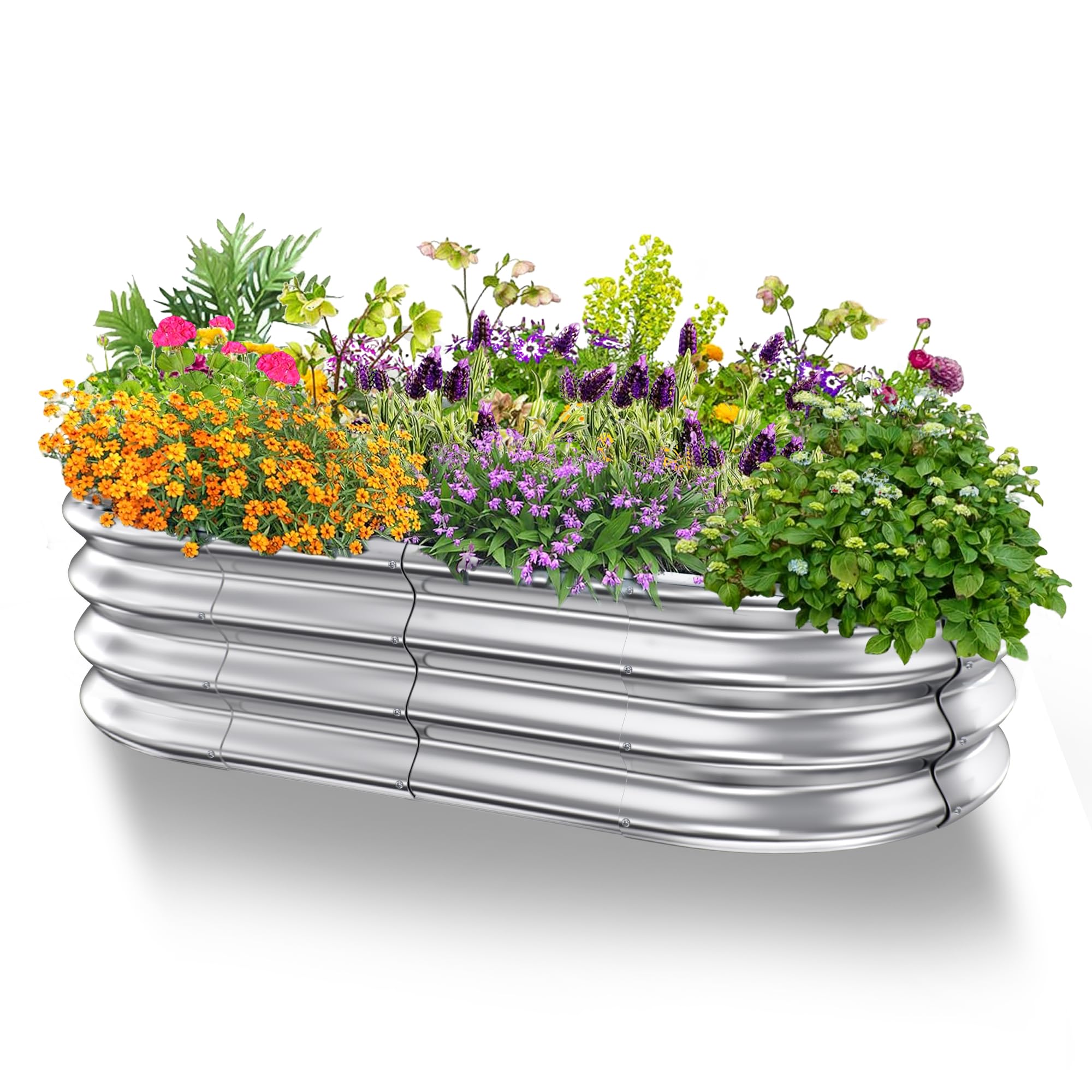 

Приподнятая грядка для дома ширина 120 x глубина 60 x высота 28 сад большой сад уличный сад металлическая приподнятая грядка для выращивания цветов и легкая в уходе долговечная