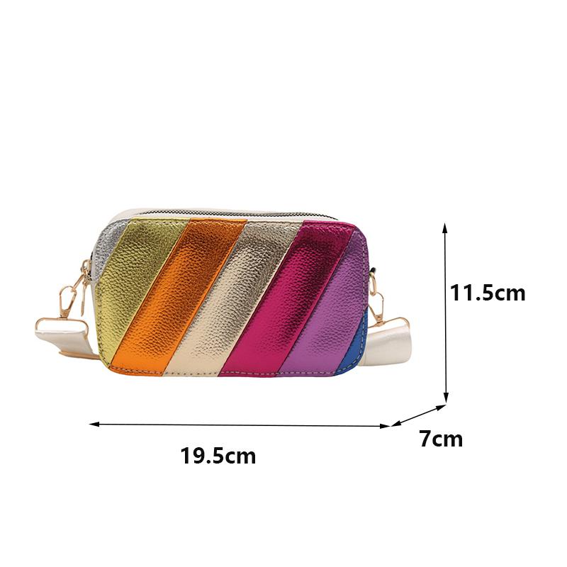 Patchwork Women Shoulder Crossbody Bags Fashion Square Design Small Purse and Handbag Shopping Tide Bag CLE