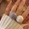Vintage Emaille Tropfglasur Bunt Große Runde Kugel Klobig Offene Ringe für Damen Übertriebener Modischer Süßer Finger Schmuck Geschenke