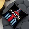 Racing Martini Stripe Cushion Cover 2-in-1 Reversible Plush Pillow Cover | Car/Sofa/Bed | Perfect Gift