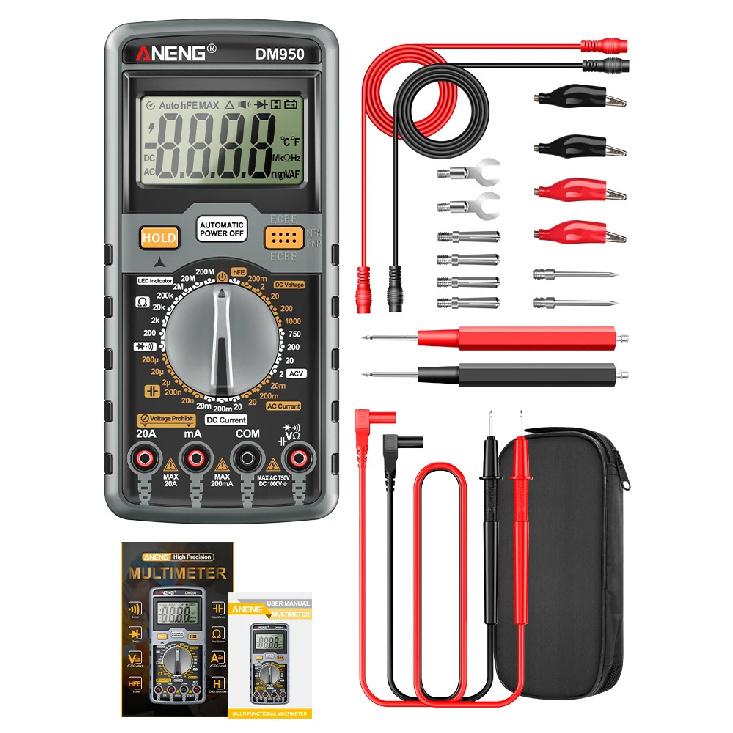 ANENG DM950 Multimeter Voltage Current Digital Tester High Precision hFE Transistor Capacitance Detected For Electrician Tools