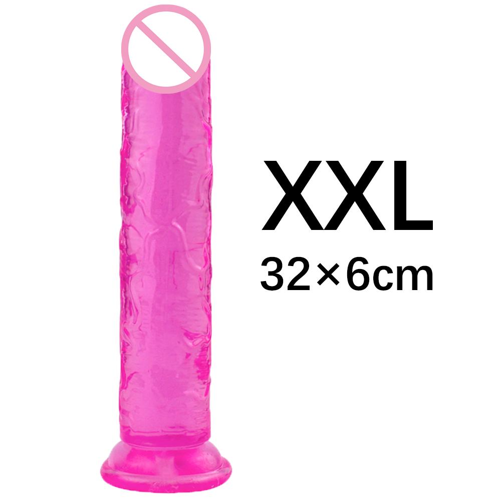 Strong Suction Cup Jelly G-spot Dildo Huge Lifelike Penis Dick Anal Female Sexy Products Sex Toys
