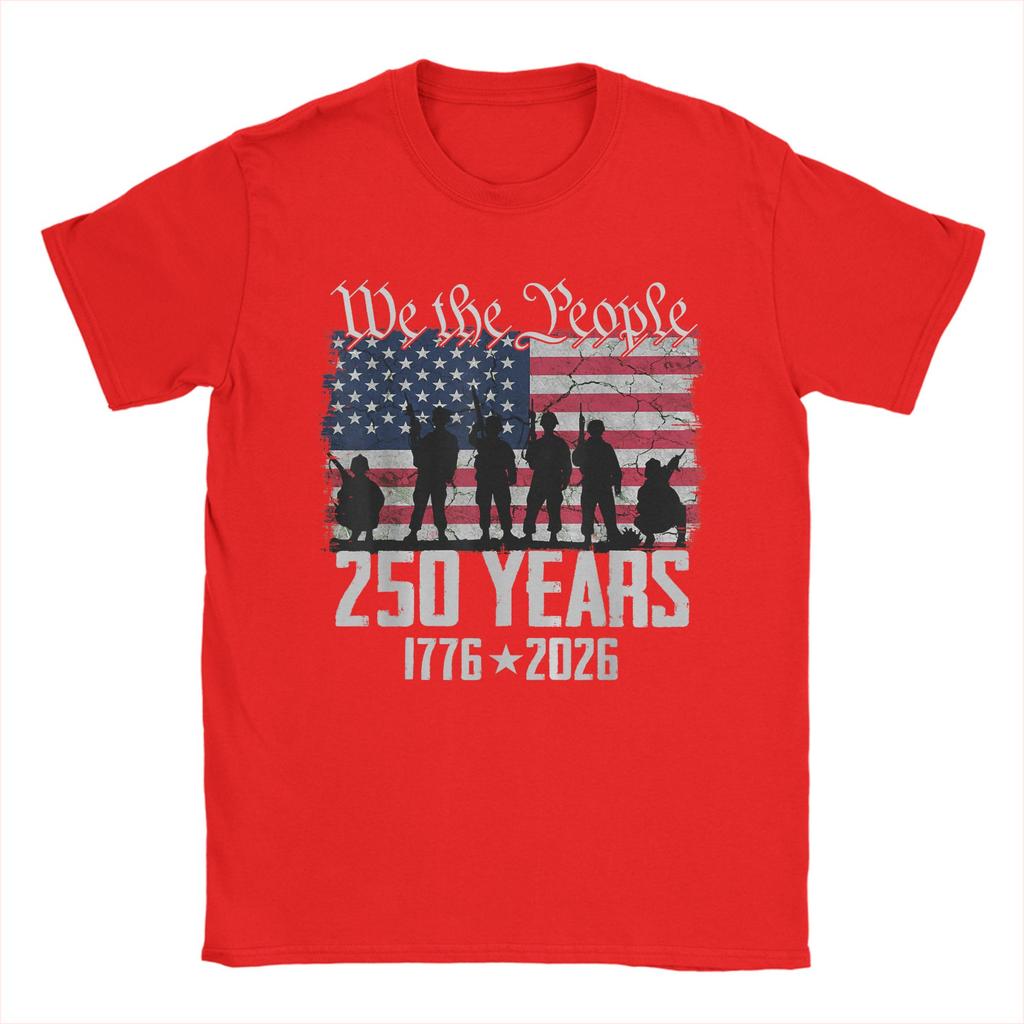 Flag Vintage 250 Years American 1776 2026 250th Usa Birthday Cotton TShirt For Couple Beach Y2k Fun TShirts Novelty Tee Shirt