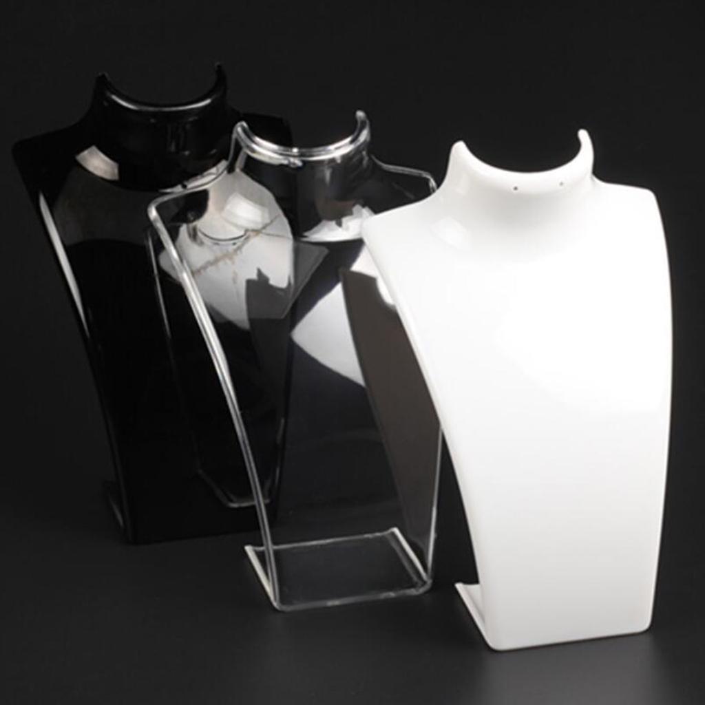 New Acrylic Mannequin Necklace Display Bust Stand Jewelry Holder Rack For Necklaces Pendant Earrings Display Stand Shelf