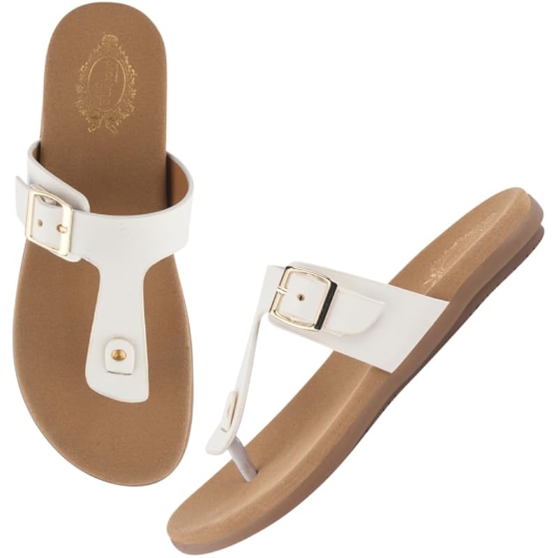 Shoetopia Solid White Flats For Women /Eu40