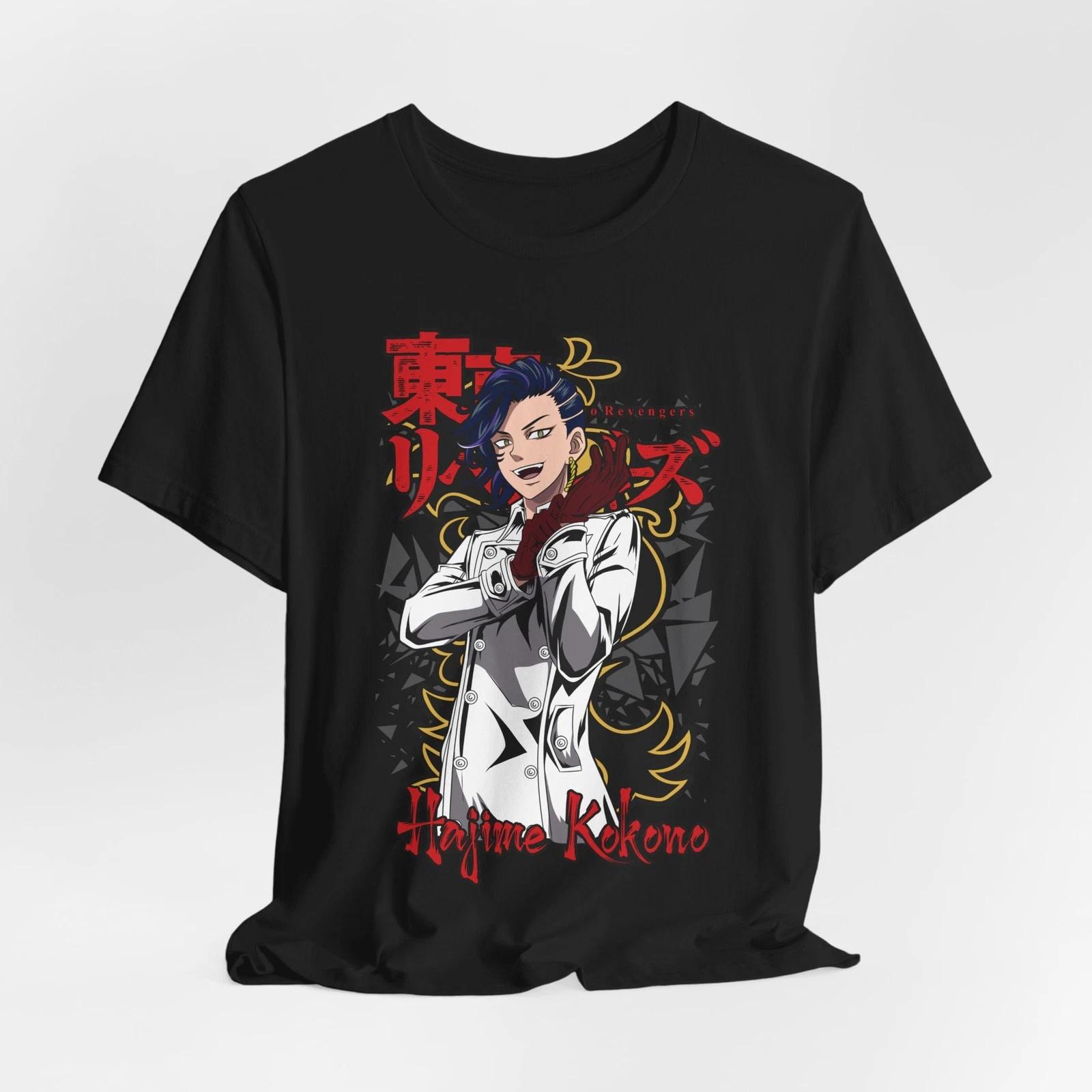 Графическая футболка в стиле аниме, Унисекс футболка с коротким рукавом Хадзимэ Коконои, Подарок для отаку, 3XL