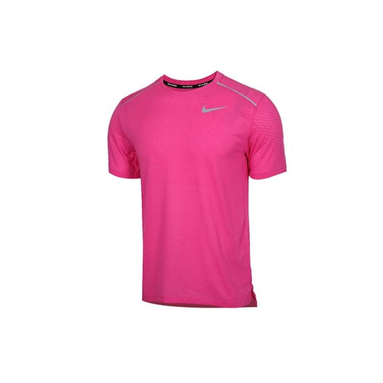 Nike Breathable Running Quick Dry Short Sleeve Pink Men s AQ9920-686 M