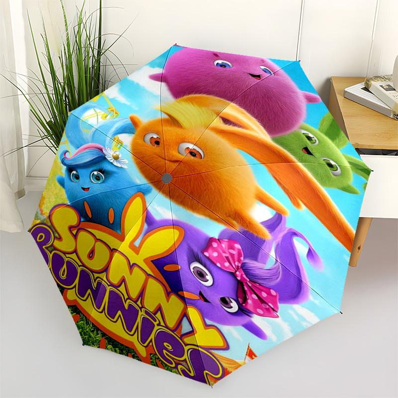 

Bunnies, Sunny Themed Automatic Opening and Closing Umbrella, Compact Travel Umbrella, Lightweight and Portable, Suitable for Beach Commutin