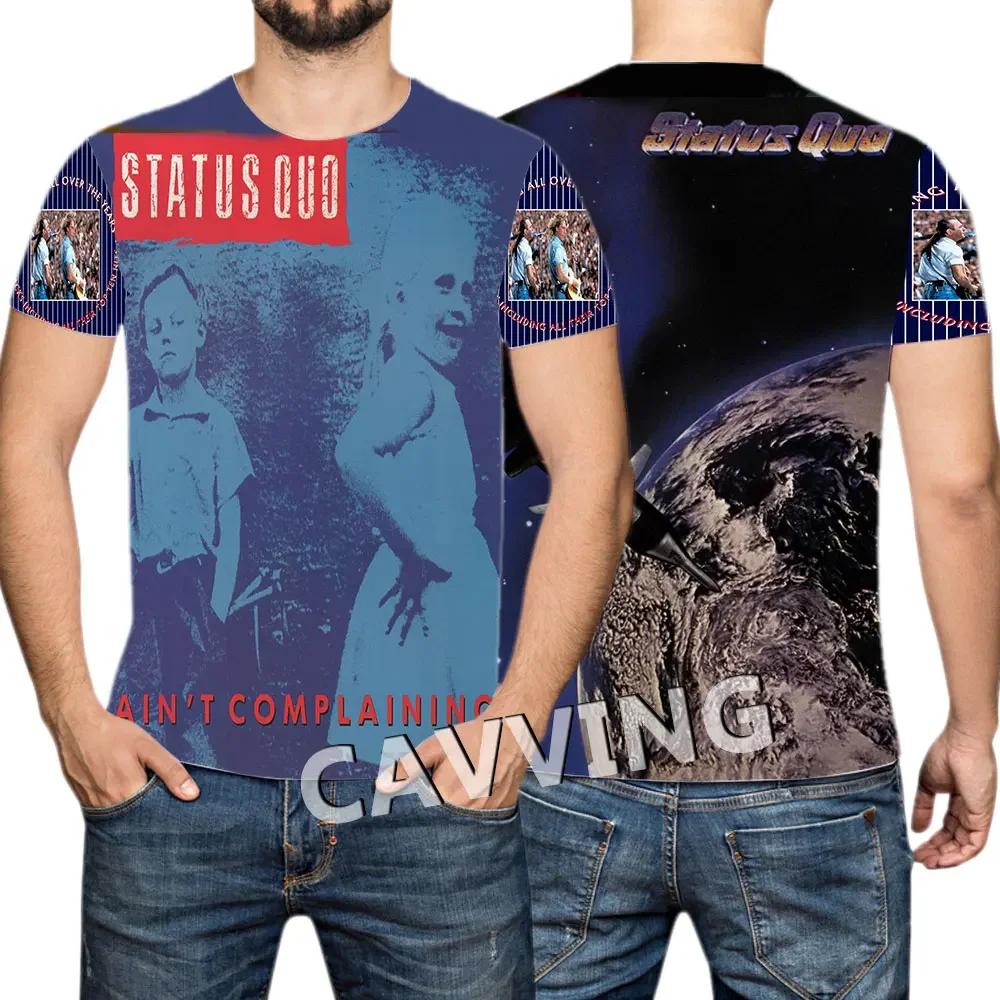 Men T-shirt Heavy Metal Rock Band Status Quo 3d Print T shirt Tops Womens Sports Large size Tops Tees Summer Tshirt Kid Clothing
