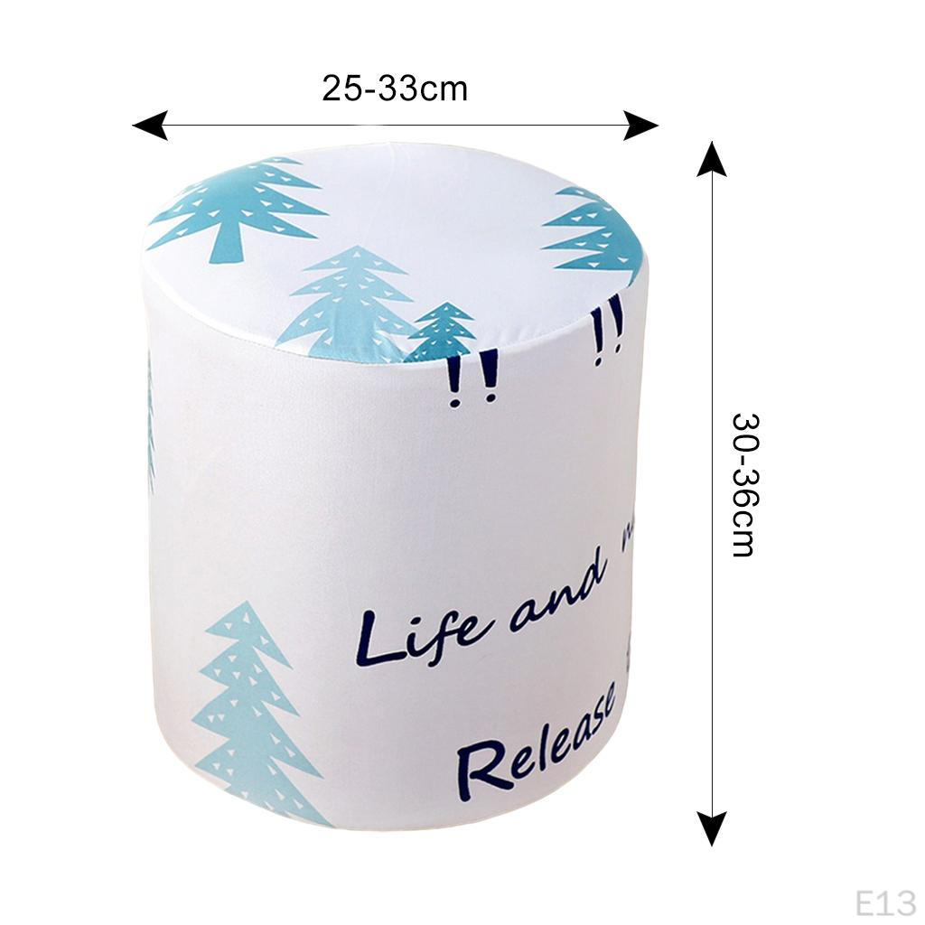 Elastic Stretch Seat Cover Round Spandex Covers Removable Washable Fit for ,Dining ,Bar