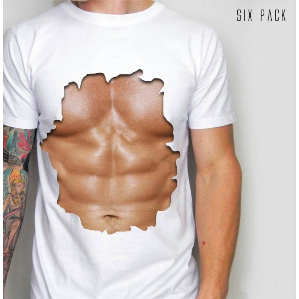 

Мускулистые мужские модные крутые 3D-футболки с принтом, повседневные, забавные, рваные, с шестью кубиками пресса, мужские топы с принтом, футболки XL