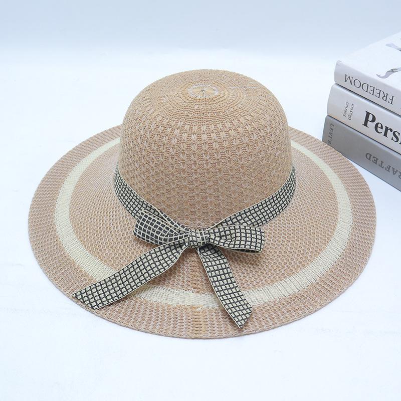 Straw Straw Hat Women's Big Eaves Beach Hat Summer Shading Sun Hat Outdoor Travel Seaside Spring and Autumn Versatile