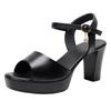Summer Leather Fish Mouth Women'S High Heel Shoes Dress Sandals Female Woman Sandals Platform