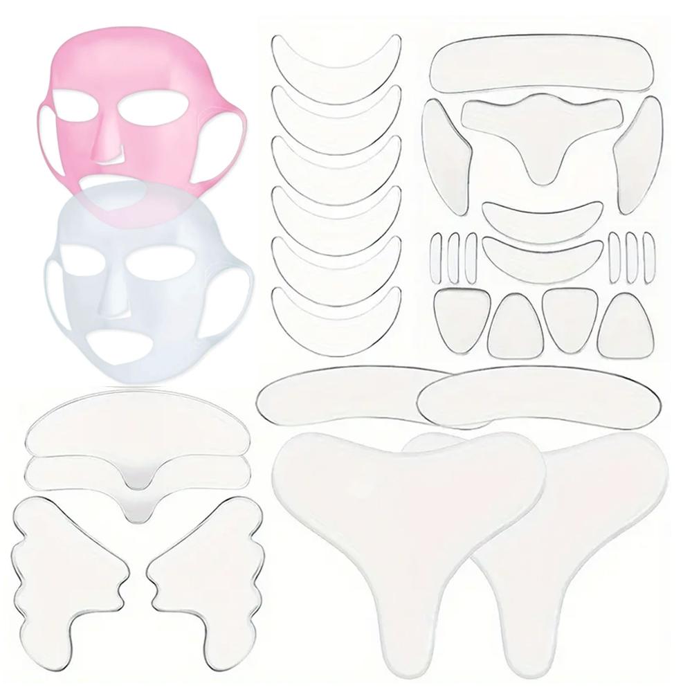

32PCS Silicone Anti-Wrinkle Patch Skin Care Sticker Pad Reusable Face Wrinkle Smoothing Patches Beauty Patch For Chest Face Neck