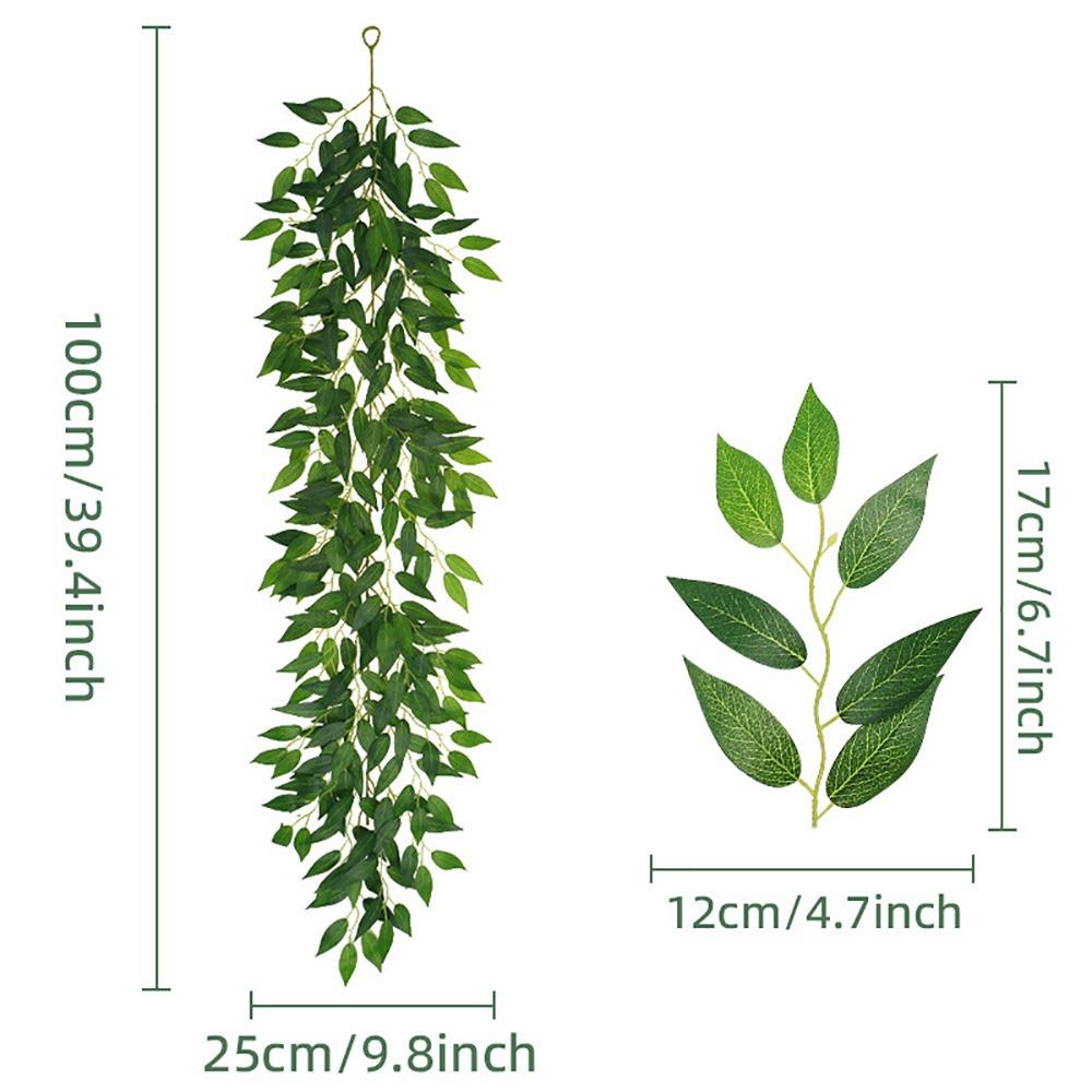 

Green Artificial Leaves Vine 100cm/200cm Green Leaves Artificial Sand Jujube Leaves Faux Greenery Vine Design