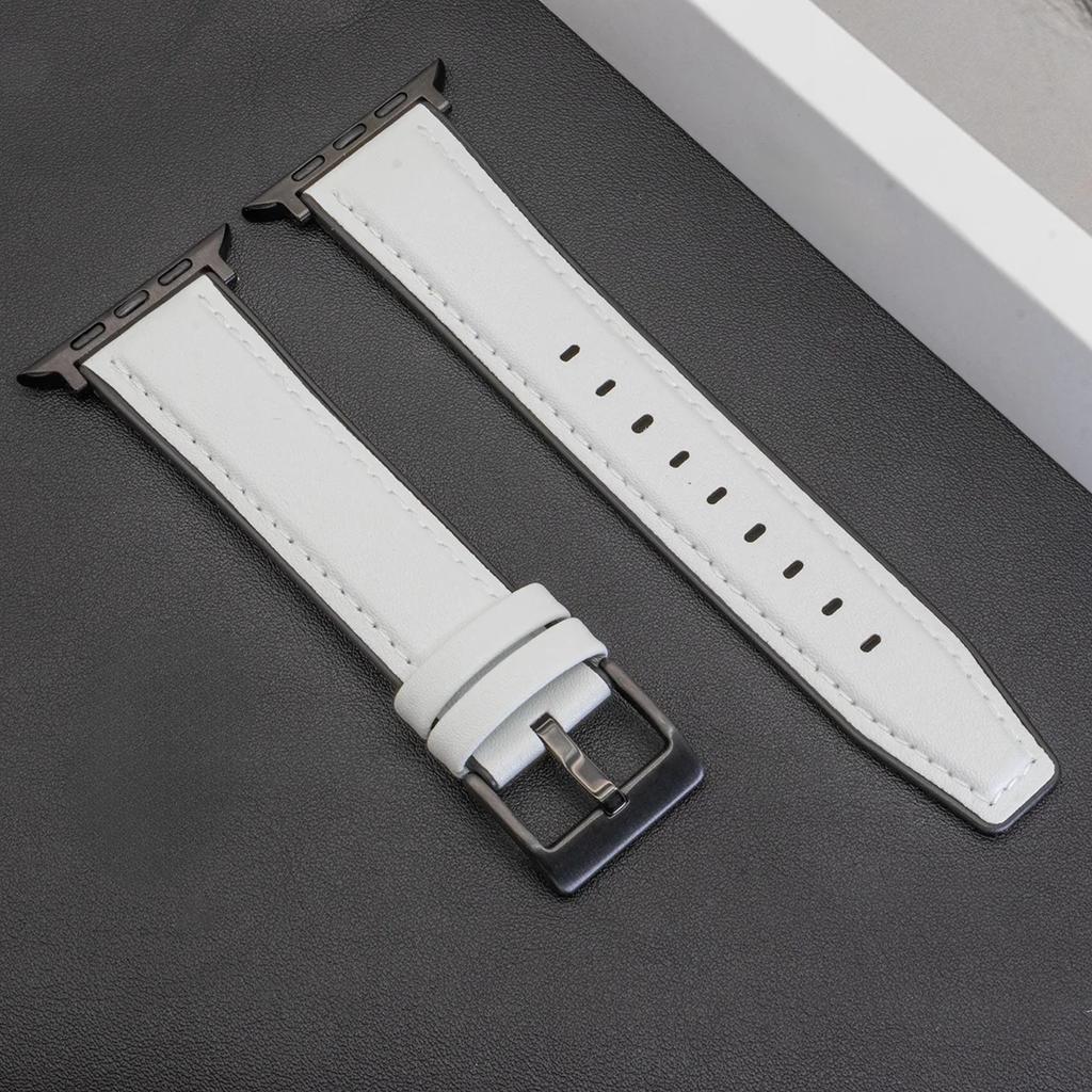 Leather Band Strap for Apple Watch Band Ultra 3 49mm 11 10 9 8 7 46 45 41mm High Quality for IWatch Series 6SE54 44 40mm Correa