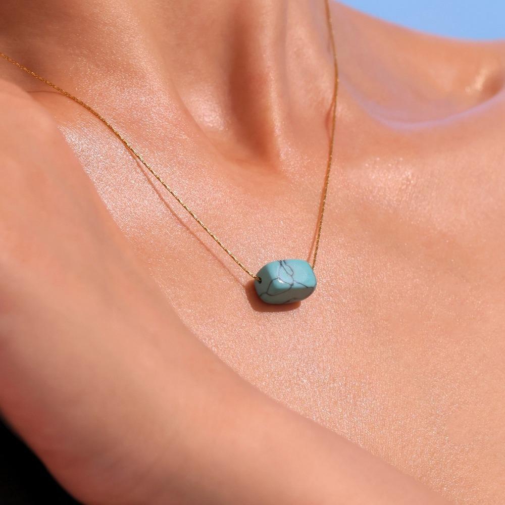 Lapis Lazuli Turquoise Necklace Malachite Bohemian Style Choker Western Country Necklace  Beach