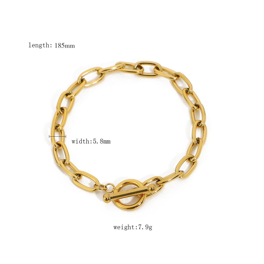 Yori Classic Double Layer Exquisite Chain Stainless Steel Bracelet Men Women Charm Summer Beach Trendy Chic Jewelry