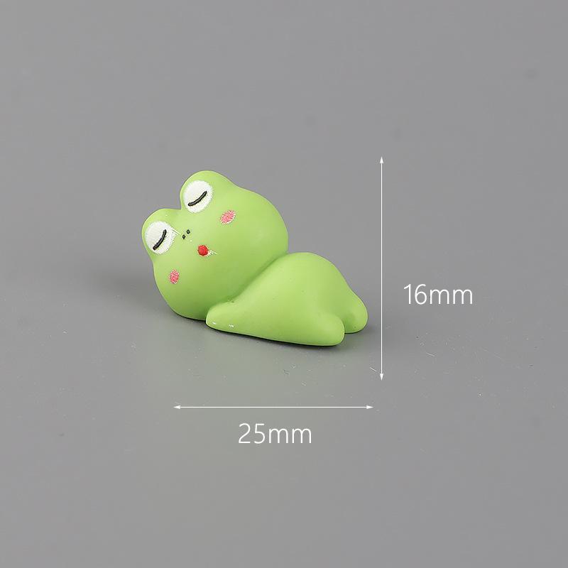 10 Stück Lustiger Feiertagsfrosch Tier Auto Dekoration Harz Handwerk Miniaturfigur Winzig Für Bonsai Mikrolandschaft Feengarten Dekoration