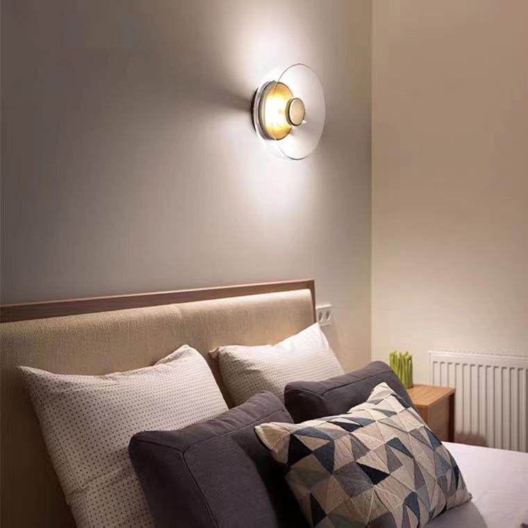 Nordic Postmodern Bedside Wall Lamp - Mid-Century Creative Glass Design for Bedroom & Living Room