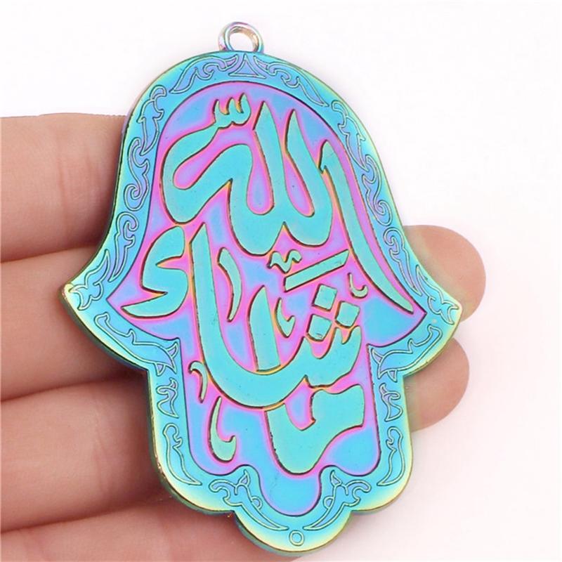2Pcs Rainbow Animal Charms For Jewelry Making Supplies Elephant Leopard Butterfly Charm Pendant Handmade Accessories Fatima Hand