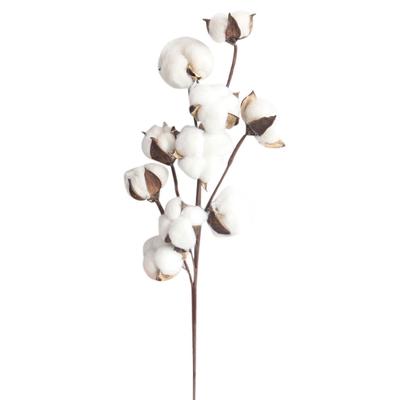 Naturally Artificial Plants Dried Cotton Stems Artificial Flower Filler Floral Decor Artificial Cotton Branches Wedding Decor