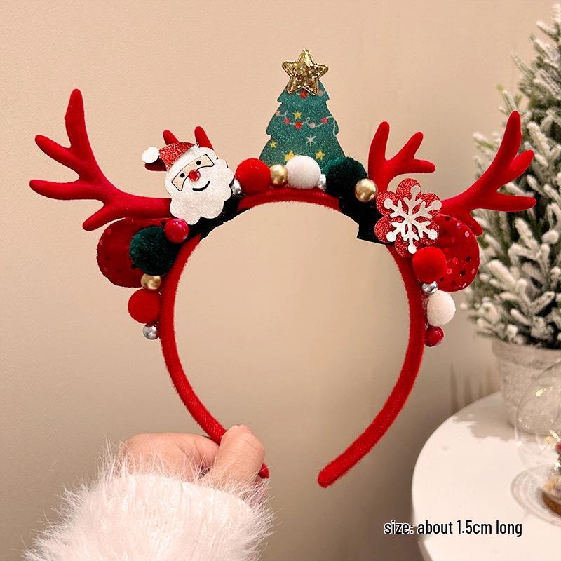 Mori Style Reindeer Antler Headband & Hair Clip - Cute Christmas Festival Accessory