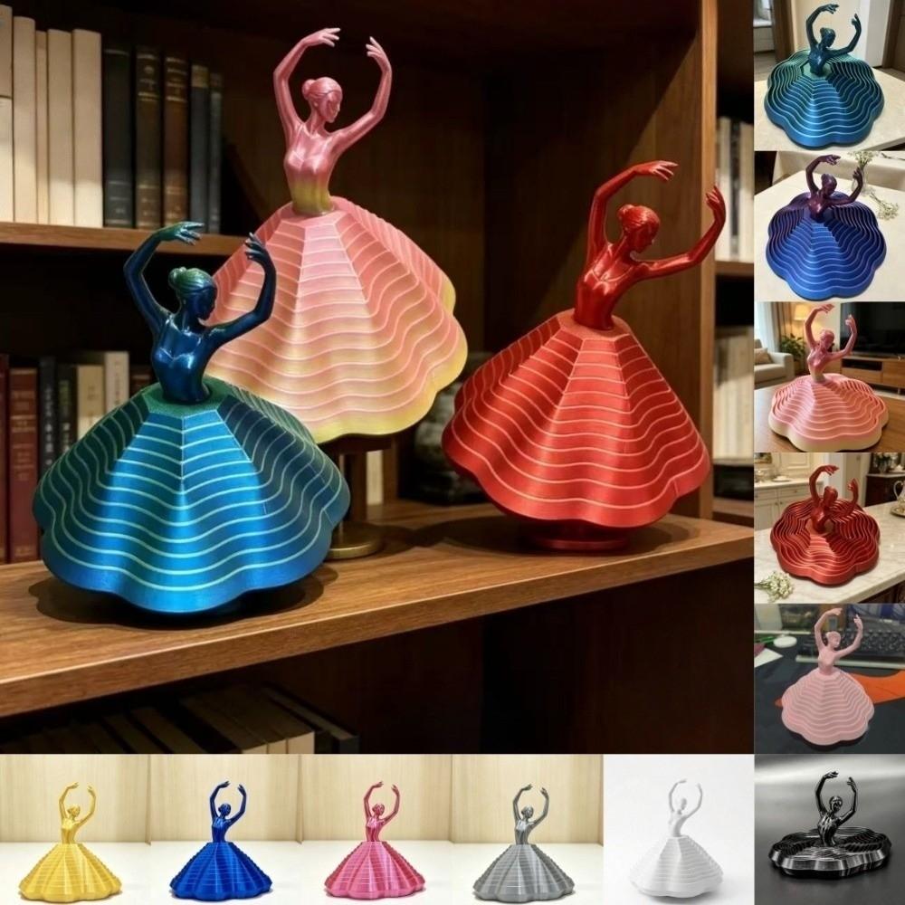 PLA Plastic 3D Printing Ballet Dancers Models Twirling Decompression Toys Women Gift