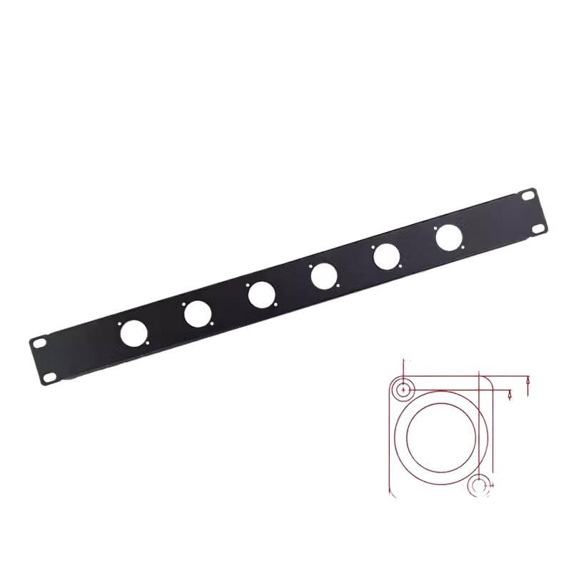 19-Inch 1U/2U Audio Rack Flight Case with Blank Panel, Cannon Rack, and Hole Plug.