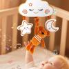 Interactive Baby Stroller Hanger Pull String Mobile Toy with Contrast Color Plush Animal Enhances Early Motor Skill