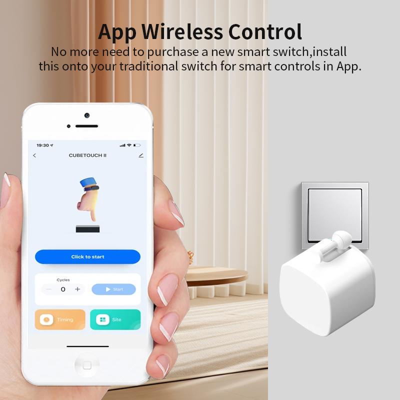 Type C Chargeable Bluetooth Smart Finger Robot Switch Button Pusher Bot Remote Control Appliance Google Home Alexa Voice