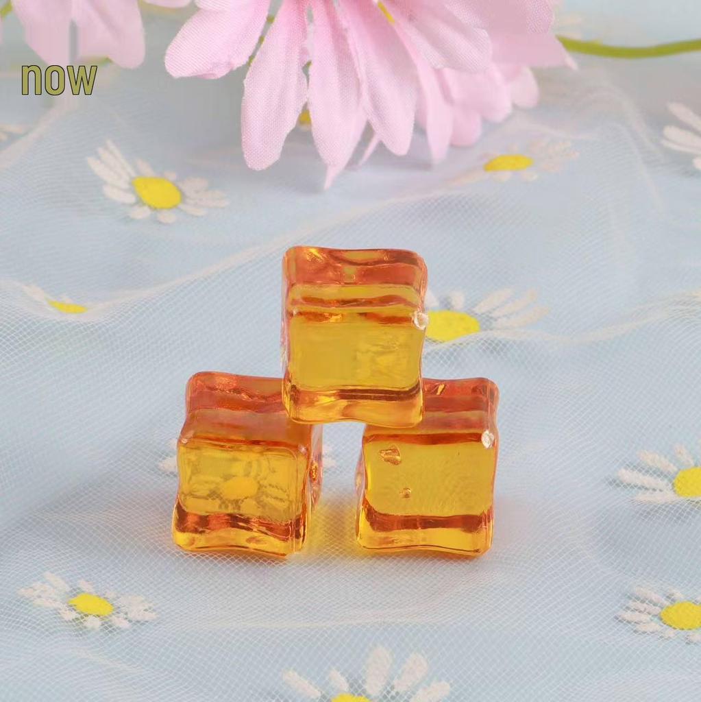 Trendy Simulation Transparent Colored Ice Cube Phone Case Keychain with Crushed Ice DIY Micro Landscape Decor