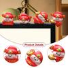 Dashboard Decor 4-Piece God Of Wealth Figurine Computer Decorations For Office Computer Room Laptop Bedroom Home TV Men Work