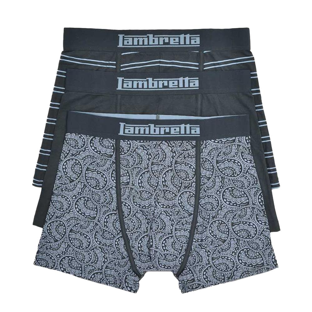 Lambretta Mens Paisley Boxer Shorts (Pack of 3)