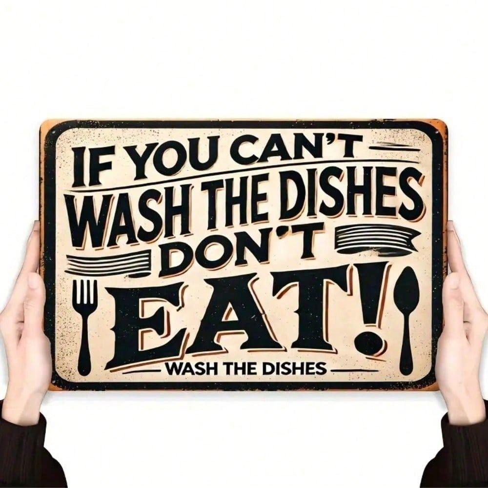 Vintage Metal Sign 8x12 Inch Country Kitchen Dining Room Wall Decor for Home Bar Pub
