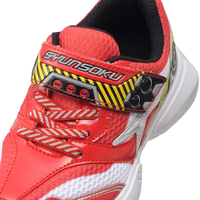 Shunsoku Kids Shinkalion Sneakers for Wide SJC Boys, Lightweight, Width, 16-21cm, 3E, 1500, Red, 17.0cm