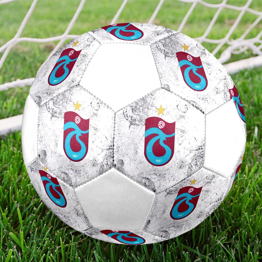 Trabzonspor FC Soccer Ball, Colorful, Suitable for All Ages, Machine-stitched, PVC Material, Competition Grade, Durable and High Bounce