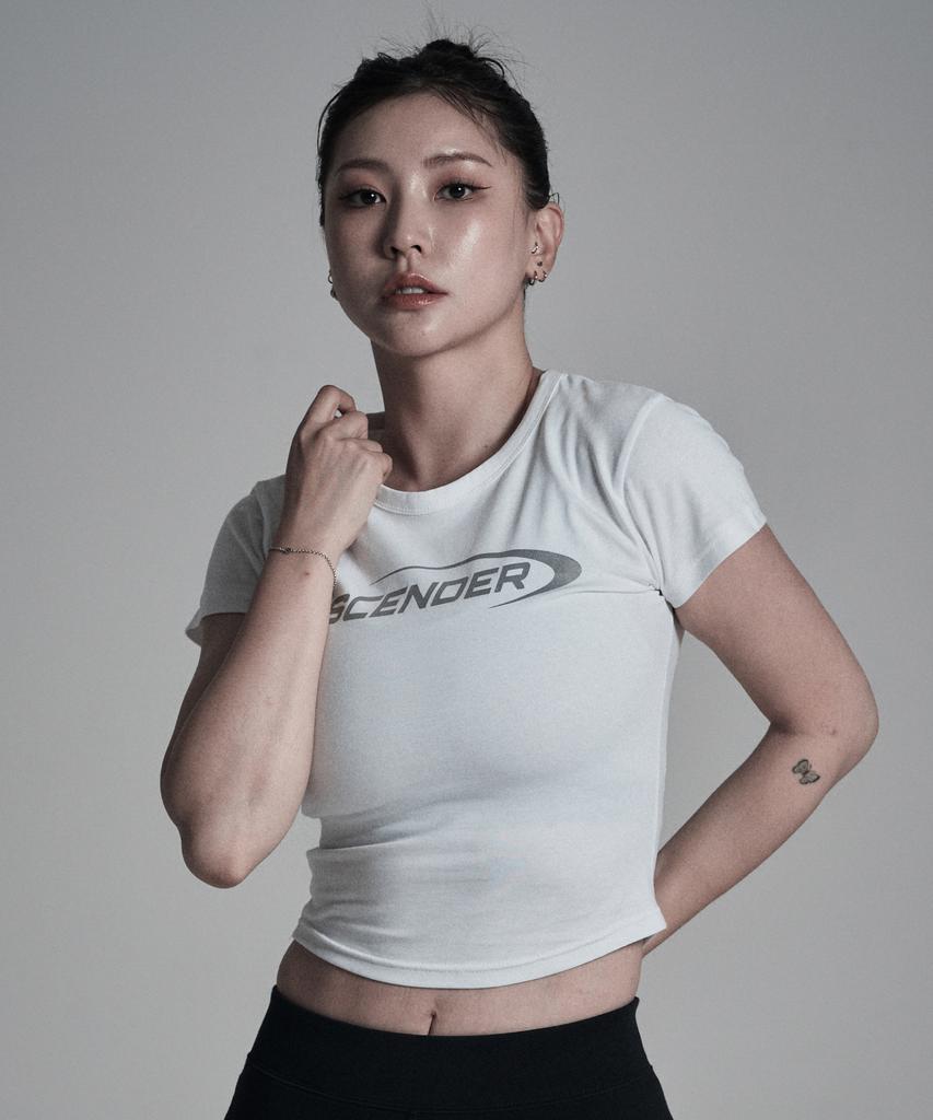 Eosendeo (Reflective) Ascending Logo Crop Short Sleeve [White]