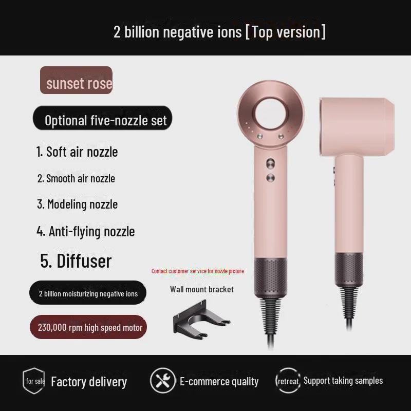 Mousen High-Speed Leafless Negative Ion Hair Dryer for Home & Salon