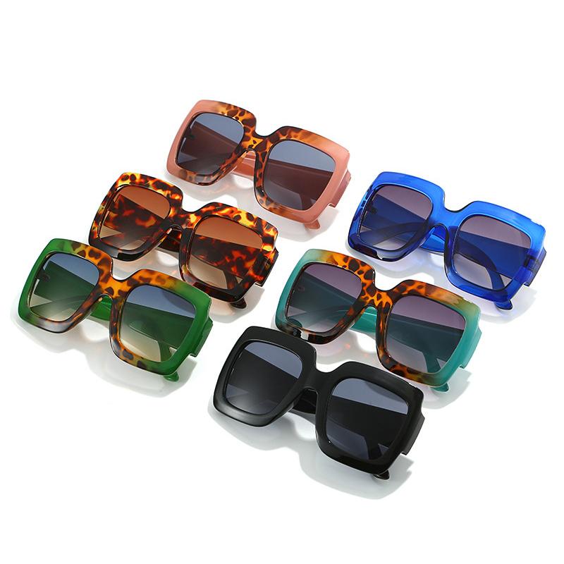  Oversized Square Women Colorful Sunglasses Fashion Gradient Leopard Female Shades UV400 Men Outdoor Sports Sun Glasses