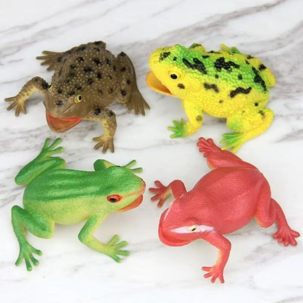 Realistic Texture Simulation Frog Toy Lifelike Appearance Toad Figurine Animal Collections